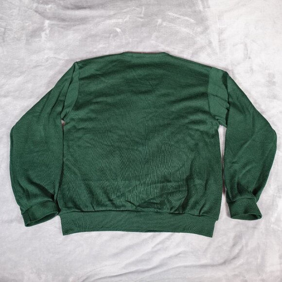 Vintage Siena College V Neck Sweater Mens L Slim Short Fit H Wolf & Sons USA 70s - Picture 7 of 10